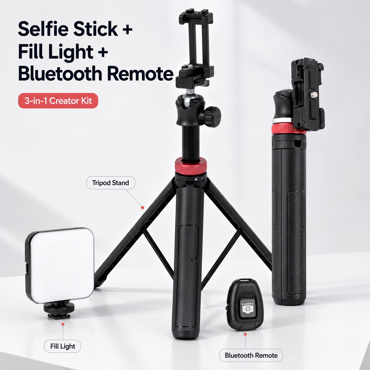 63-Inch Extendable Selfie Stick Tripod