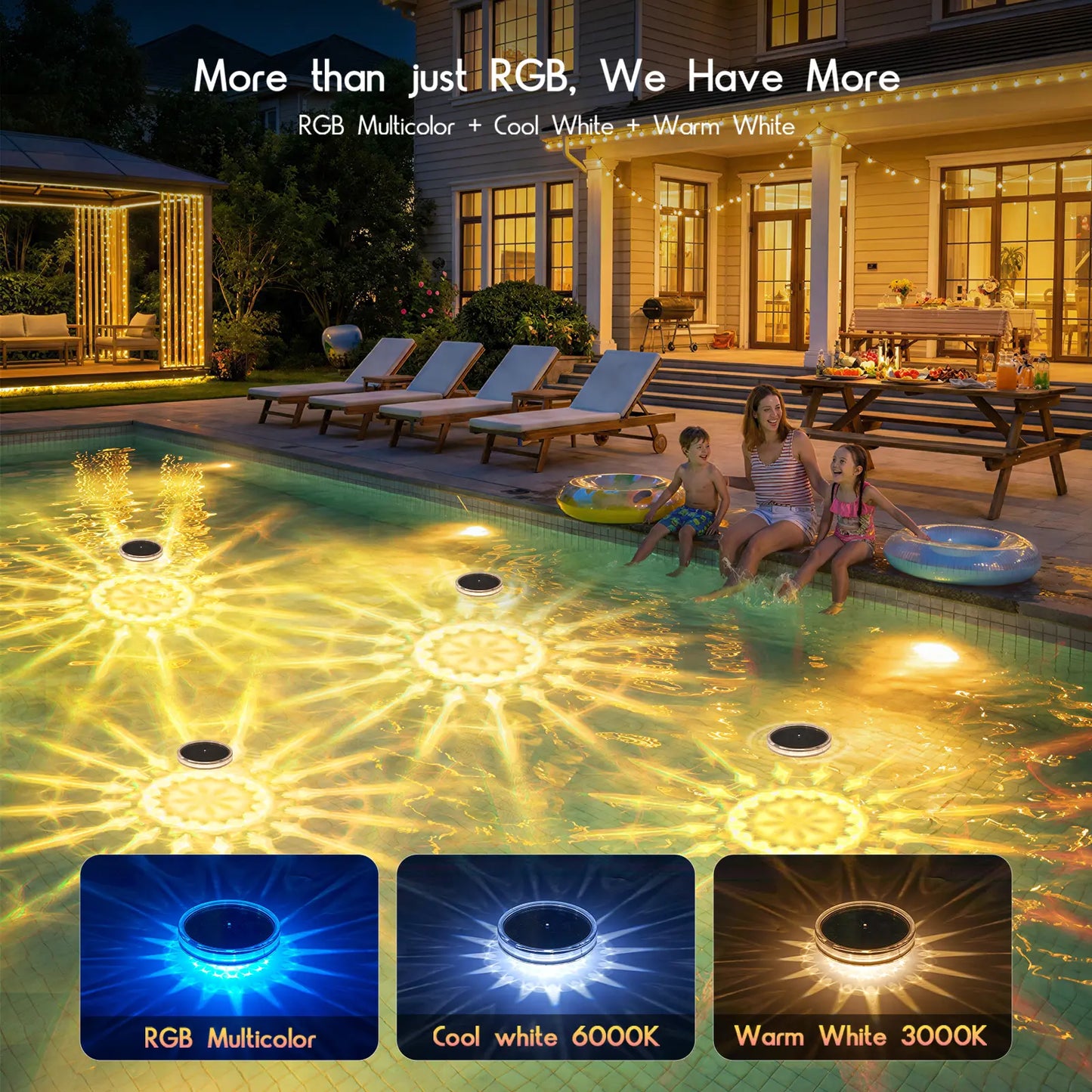 Solar Floating RGB Pool Lights โ๏ธ๐โโ๏ธ