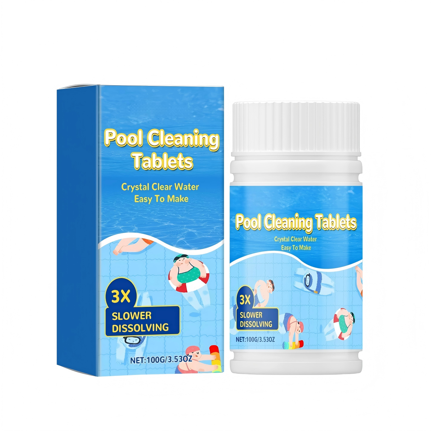 πββοΈ Pool Cleaning Tablets for Crystal Clear Water β Drop, Dissolve, Dive In! πβ¨