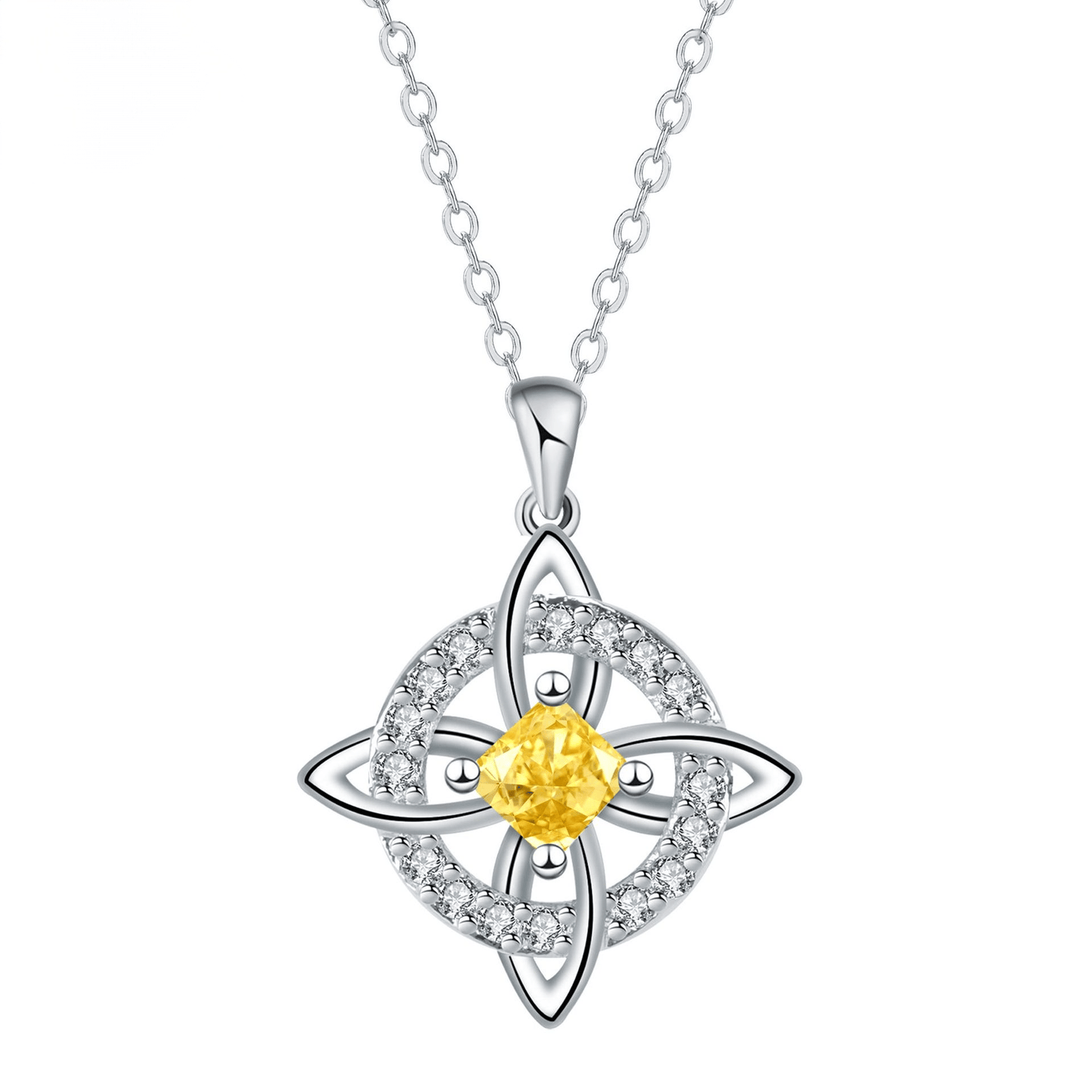 Mystical Birthstone Witches Knot Necklace –🔮💞Protect Your Loved Ones