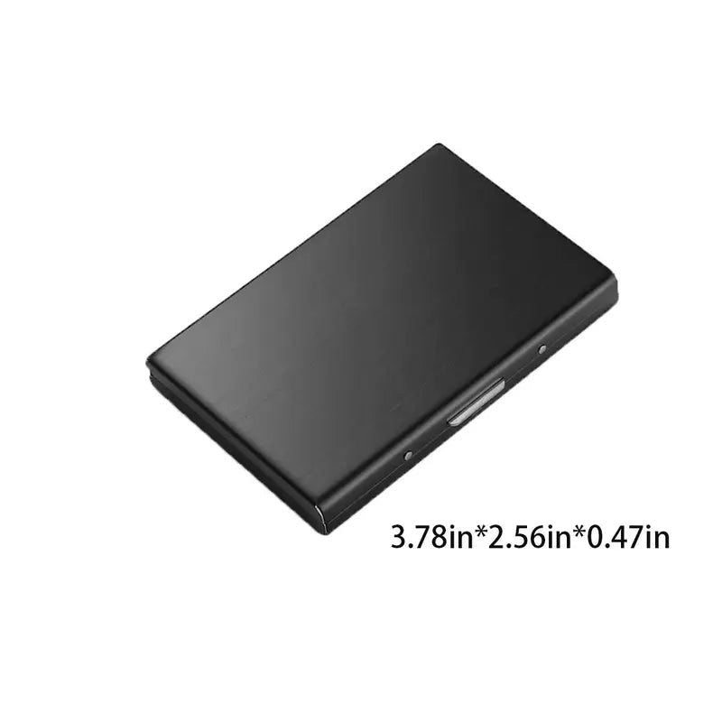 🔒 Slim Metal Card Holder – RFID Blocking with Pop-Up Card Access