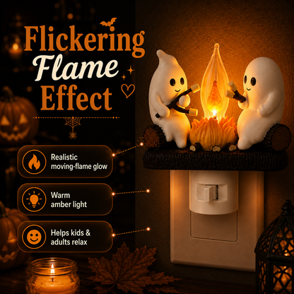 👻 Ghost Campfire Night Light