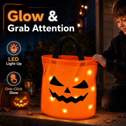 🎃 LED Glowing Halloween Pumpkin Bag