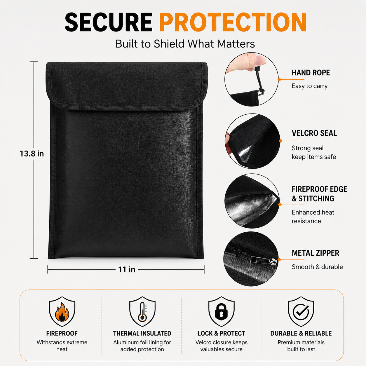 SAFE BAG Fireproof Document Bag🛡️