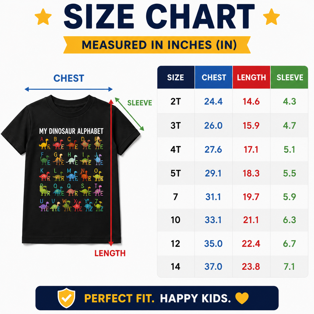 Boys Dinosaur Alphabet Tee🦖
