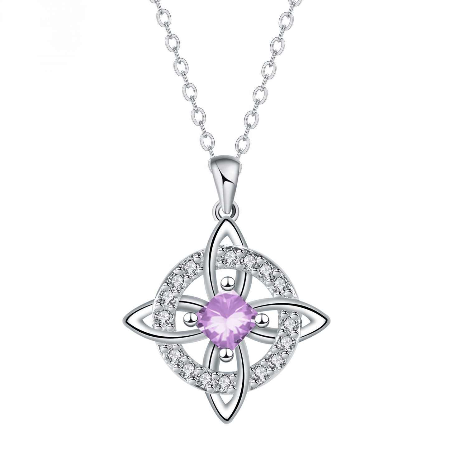 Mystical Birthstone Witches Knot Necklace –🔮💞Protect Your Loved Ones