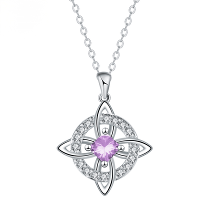 Mystical Birthstone Witches Knot Necklace –🔮💞Protect Your Loved Ones