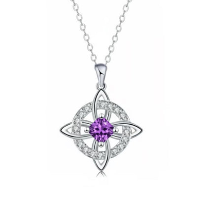 Mystical Birthstone Witches Knot Necklace –🔮💞Protect Your Loved Ones
