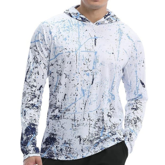 Men's UPF 50+ Outdoor Sun Hoodie | Quick-Dry Fishing & Hiking Shirt