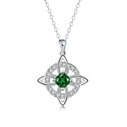 Mystical Birthstone Witches Knot Necklace –🔮💞Protect Your Loved Ones