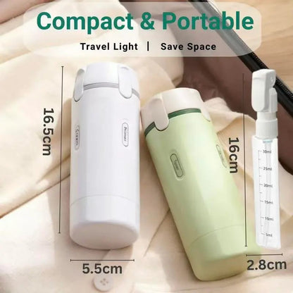 🧴✨ 4-in-1 Portable Travel Dispenser Bottle – Compact Cosmetic & Shampoo Storage