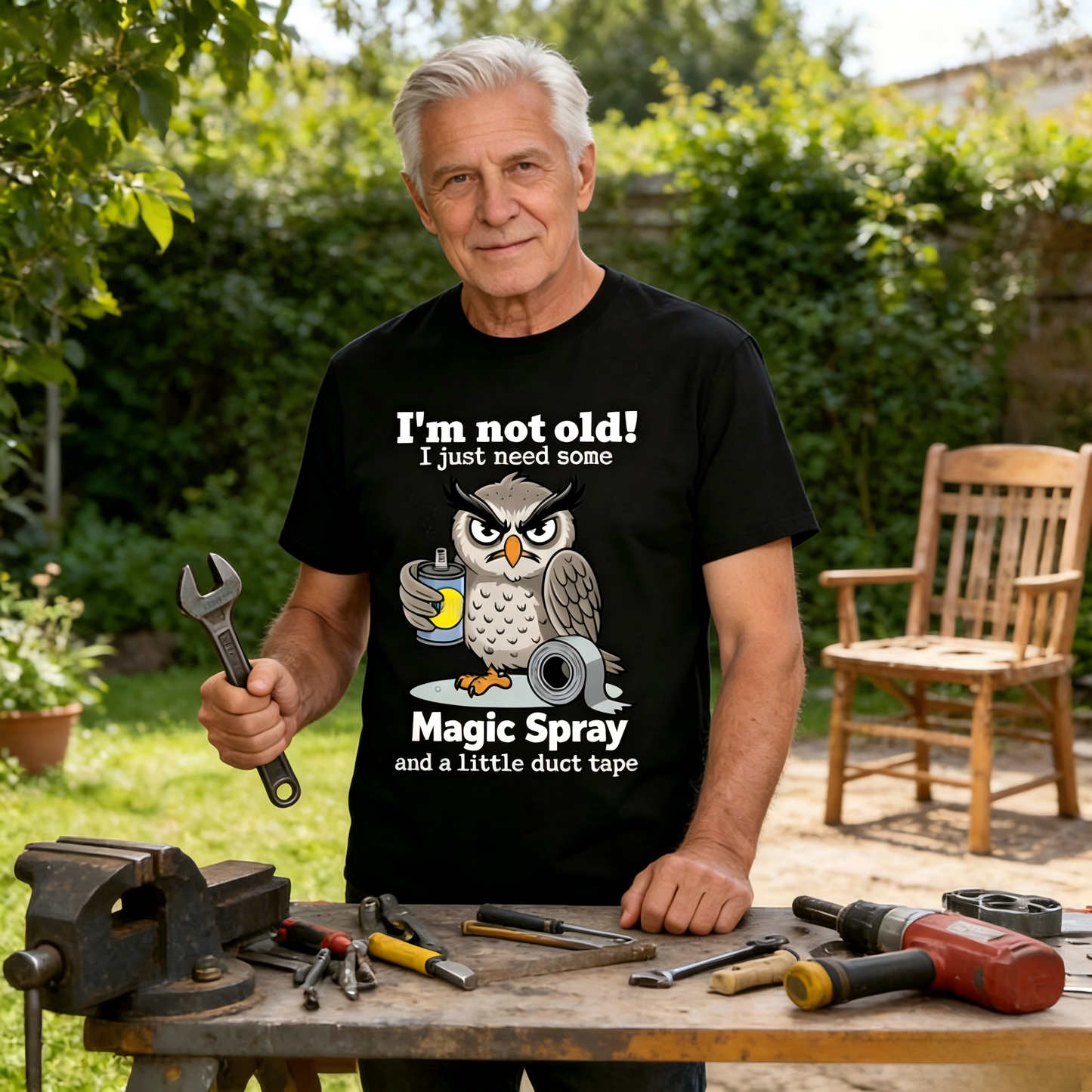 🦉 Owl "I'm Not Old" Graphic T-Shirt