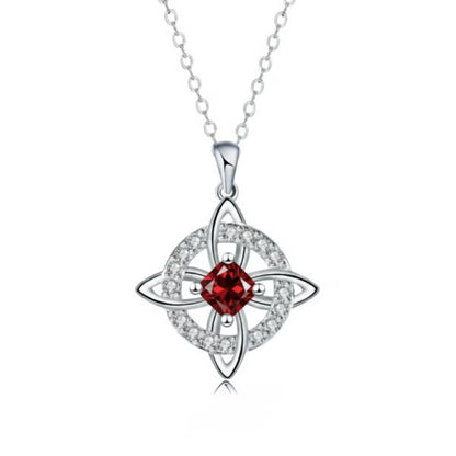 Mystical Birthstone Witches Knot Necklace –🔮💞Protect Your Loved Ones
