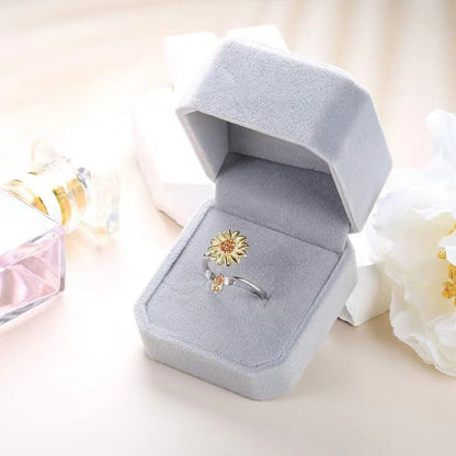 🔥Last Day 49% OFF -🌻 Sunflower Fidget Spinner Ring