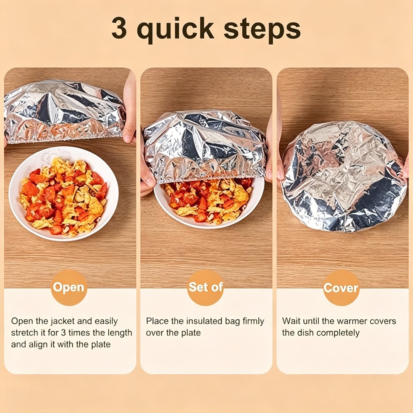 🍽️Reusable Aluminum Foil Thermal Food Cover