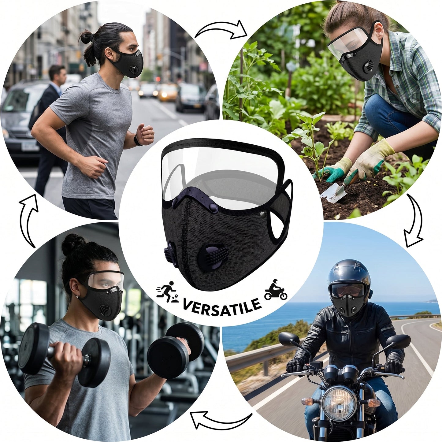 🌬️ Carbon Filter Breathable Dust Mask