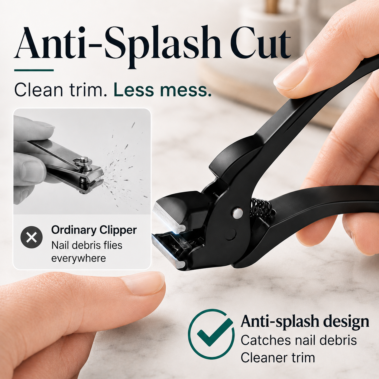 Heavy Duty Curved Tip Toenail Clipper - Long Handle Ergonomic Design