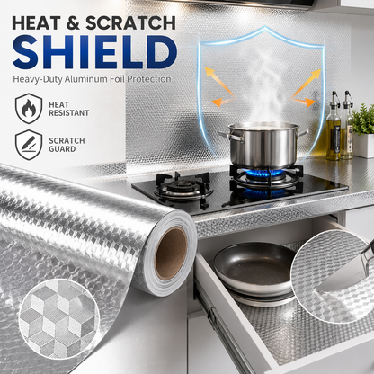 🍳Oil-Proof Aluminum Foil Kitchen Backsplash Wallpaper