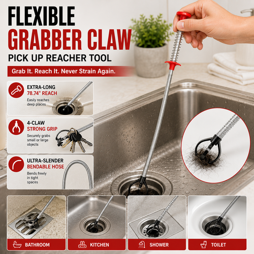 🪠 Flexible Grabber Claw Pick Up Reacher Tool