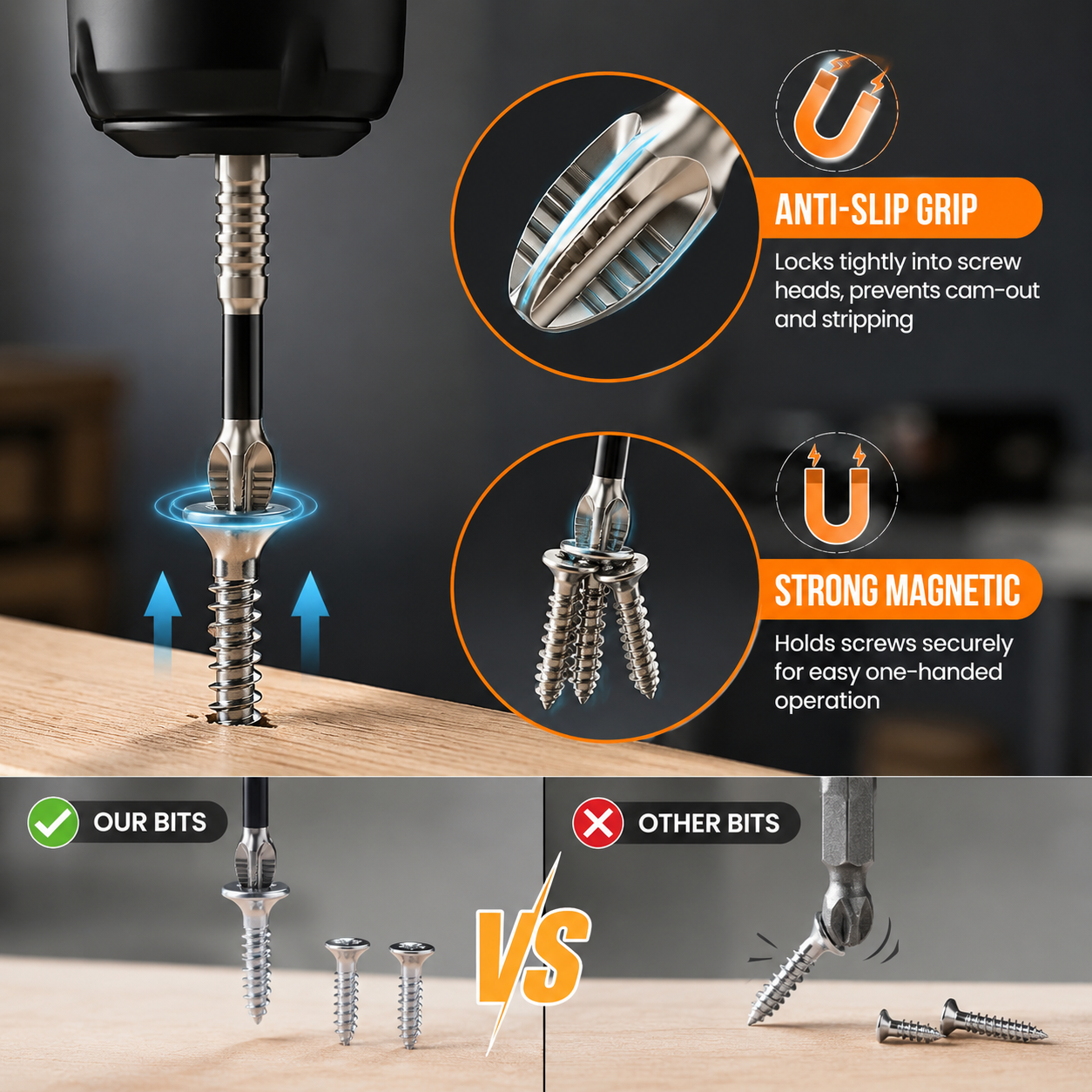 🪛 PH2 Magnetic Impact-Resistant Screwdriver Bit Set