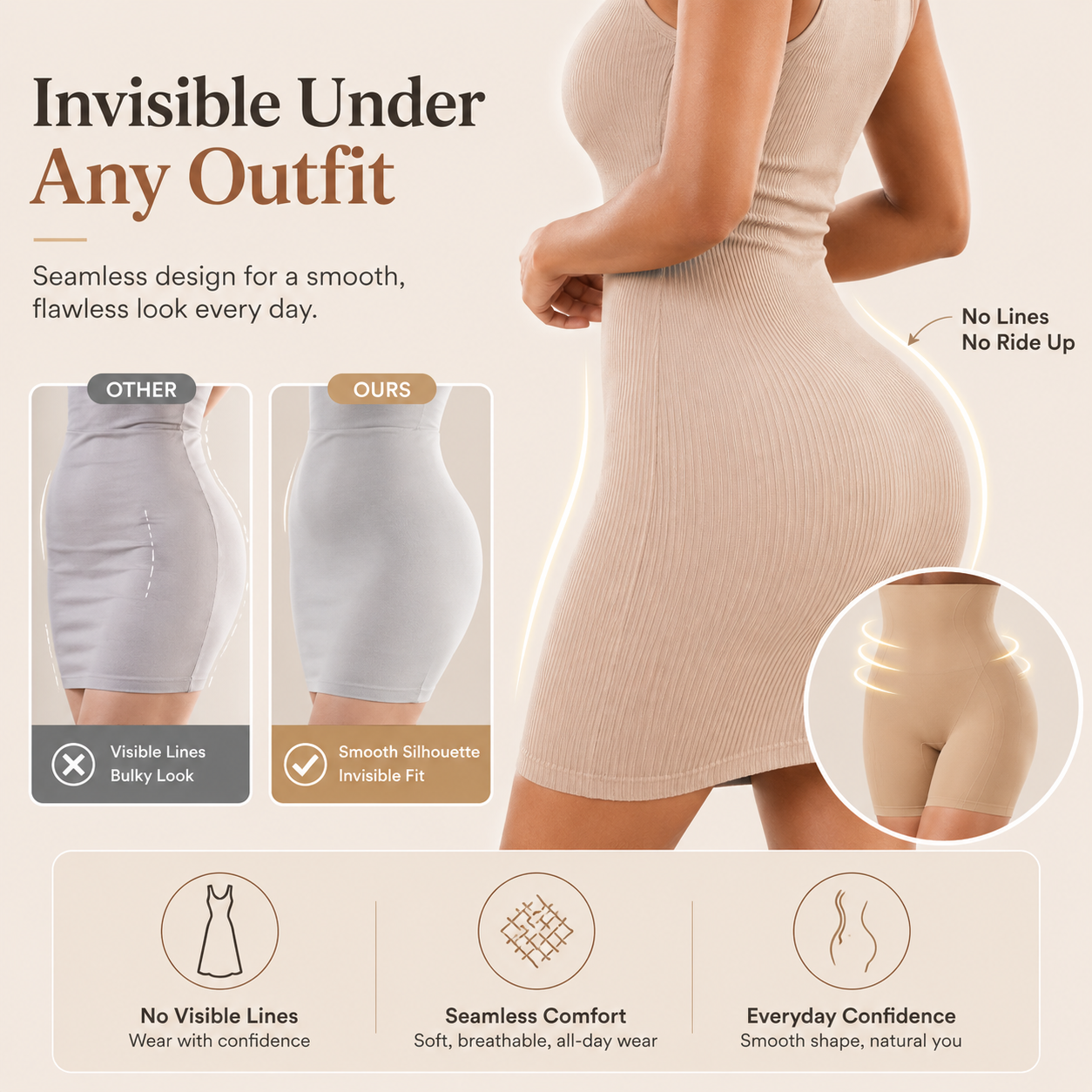 👙 Seamless Sculpting Shapewear Shorts