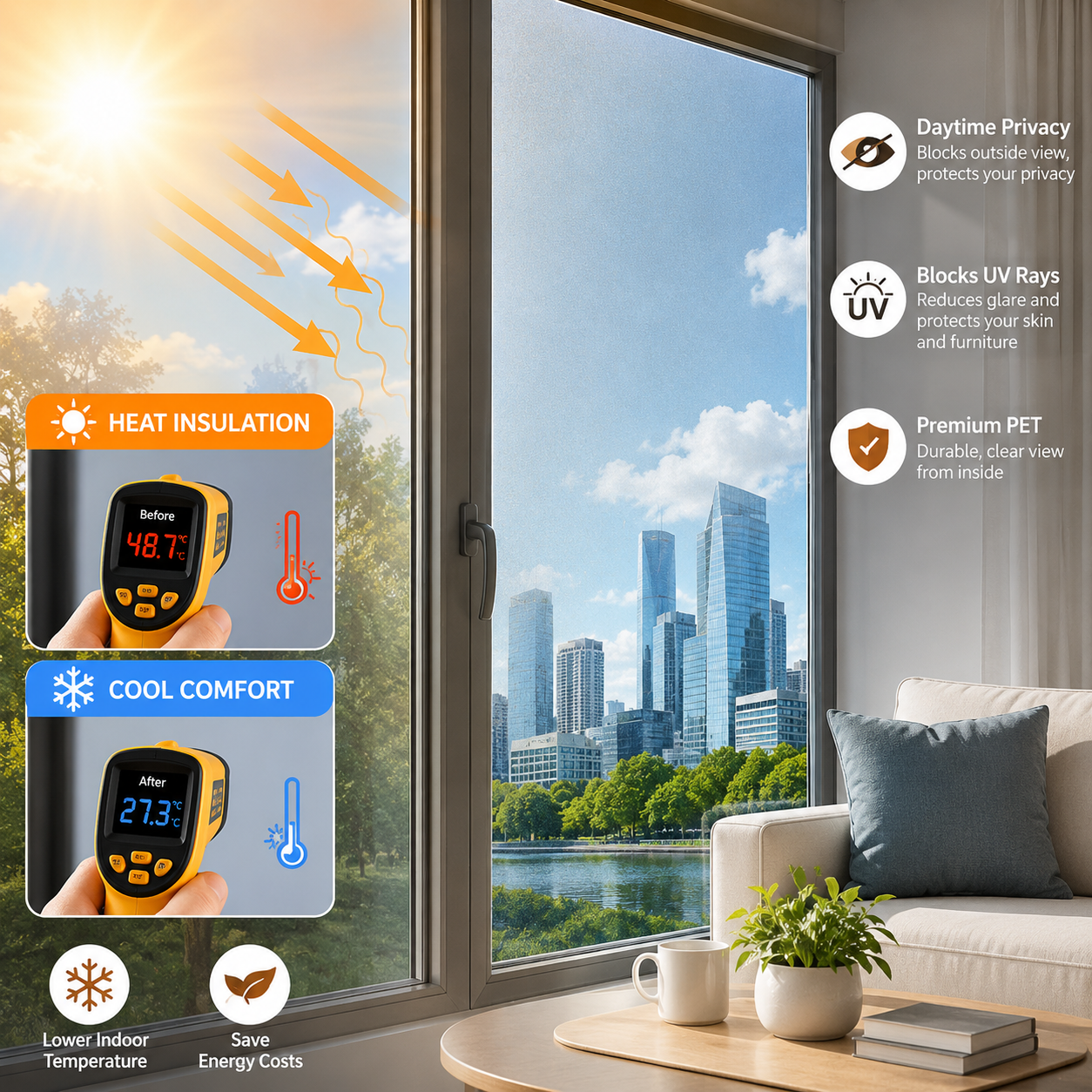 🪟 One-Way Privacy Window Film