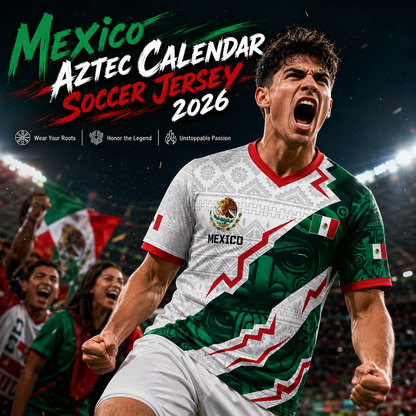 ⚽️ Mexico Aztec Calendar Soccer Jersey 2026