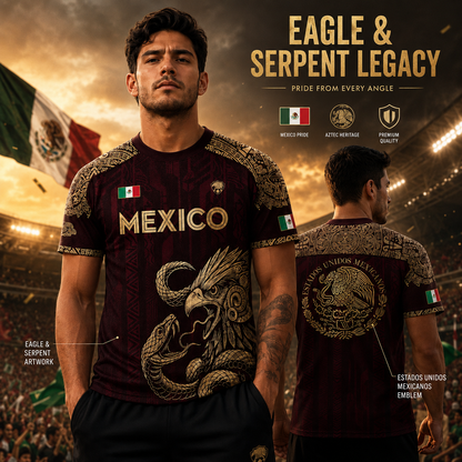 ⚽️ Mexico Aztec Eagle & Serpent Soccer Jersey