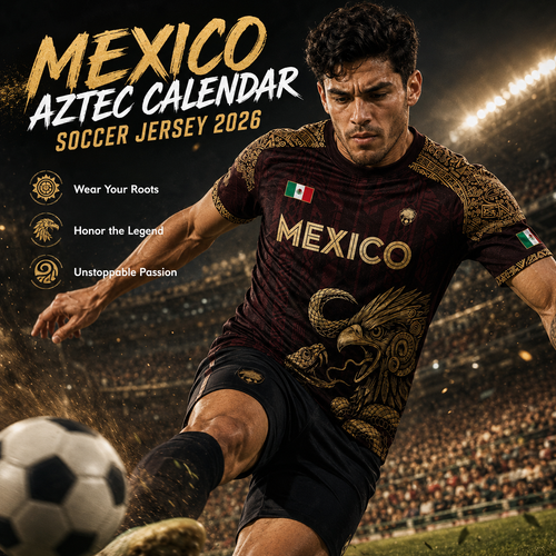 ⚽️ Mexico Aztec Eagle & Serpent Soccer Jersey