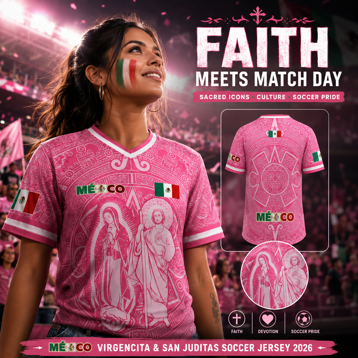 ⚽️ Mexico Virgencita & San Juditas Soccer Jersey 2026