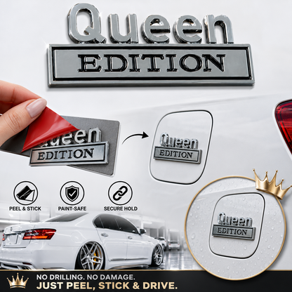 👑 Queen Edition 3D Metal Vehicle Emblem
