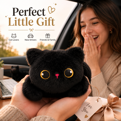 🐱 Magnetic Black Cat Car Plush Toy