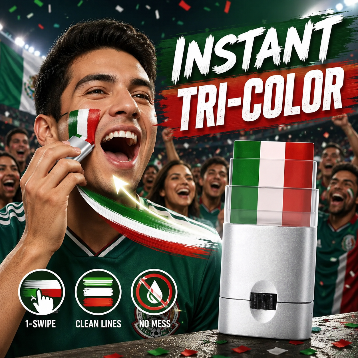 🇲🇽 Mexico Flag Face Paint Stick