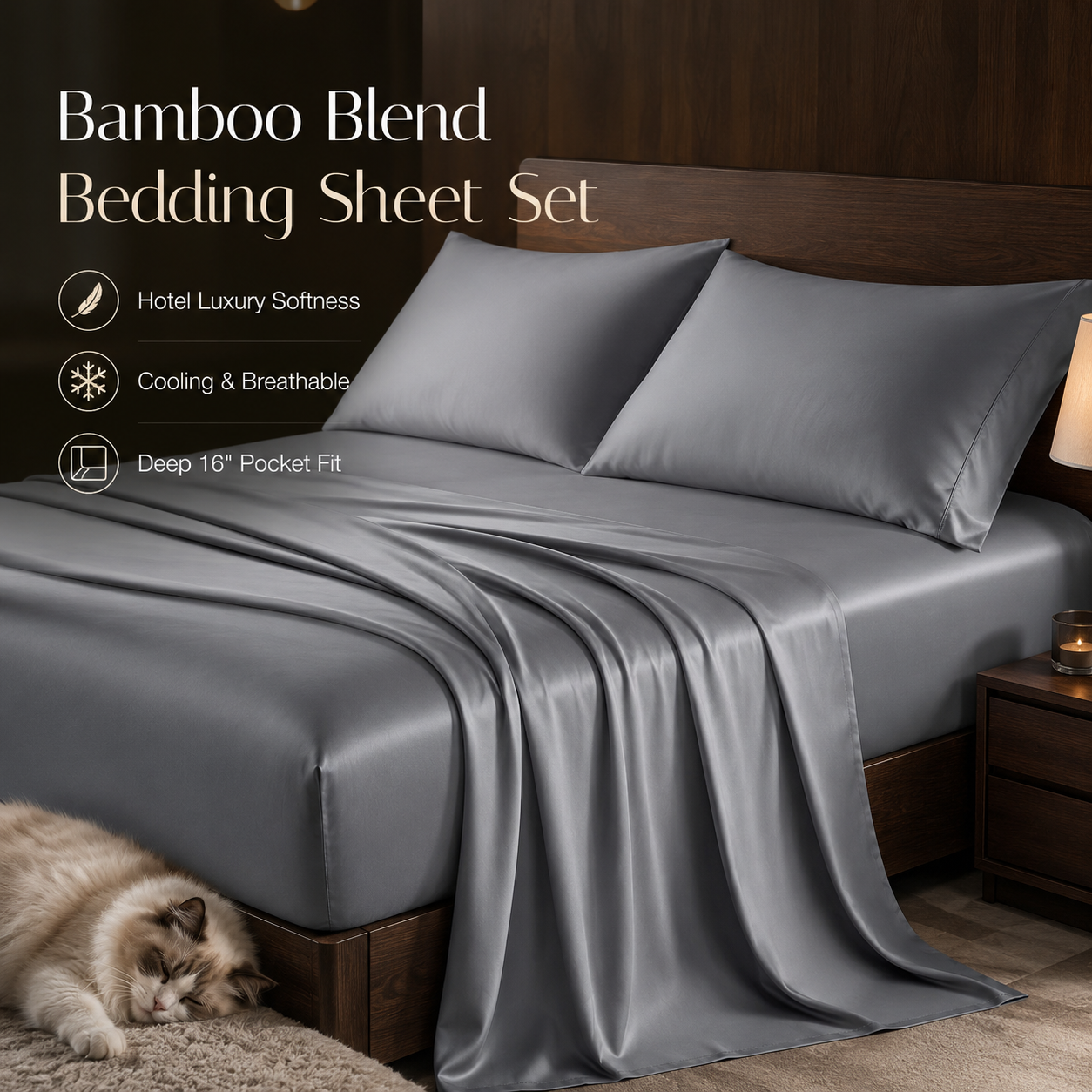 🎋 Bamboo Blend Bedding Sheet Set