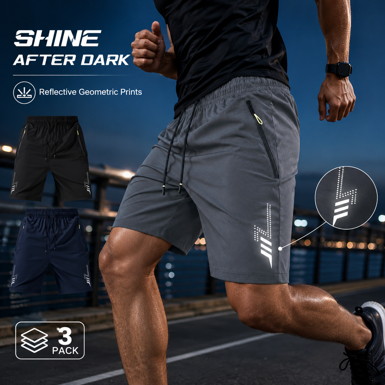 🩳 Men’s Unisex Athletic Shorts (3-Pack)