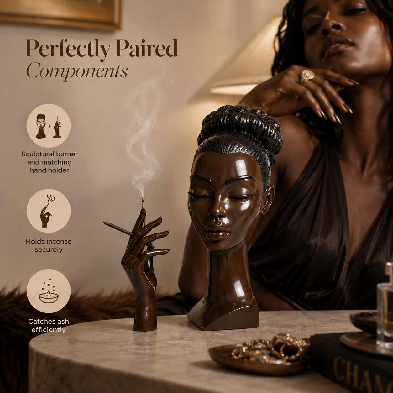 ✨ Sculptural Incense Burner Set