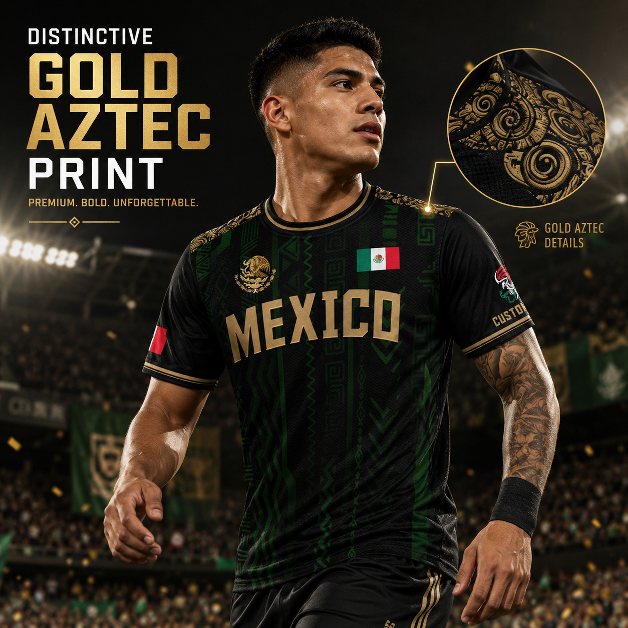 ⚽ Aztec-Inspired Long Sleeve Soccer Jersey