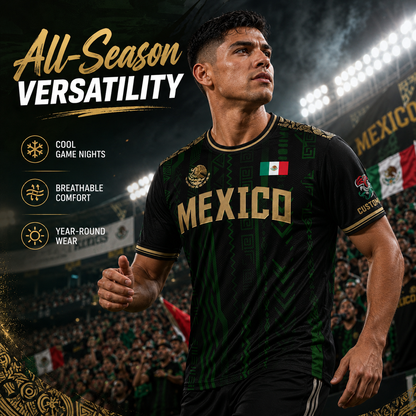 ⚽ Aztec-Inspired Long Sleeve Soccer Jersey
