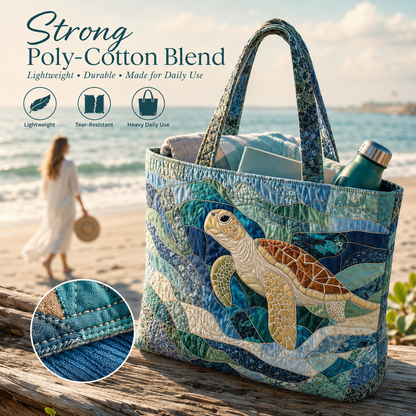 🐢 Turtle Haven Handmade Tote Bag