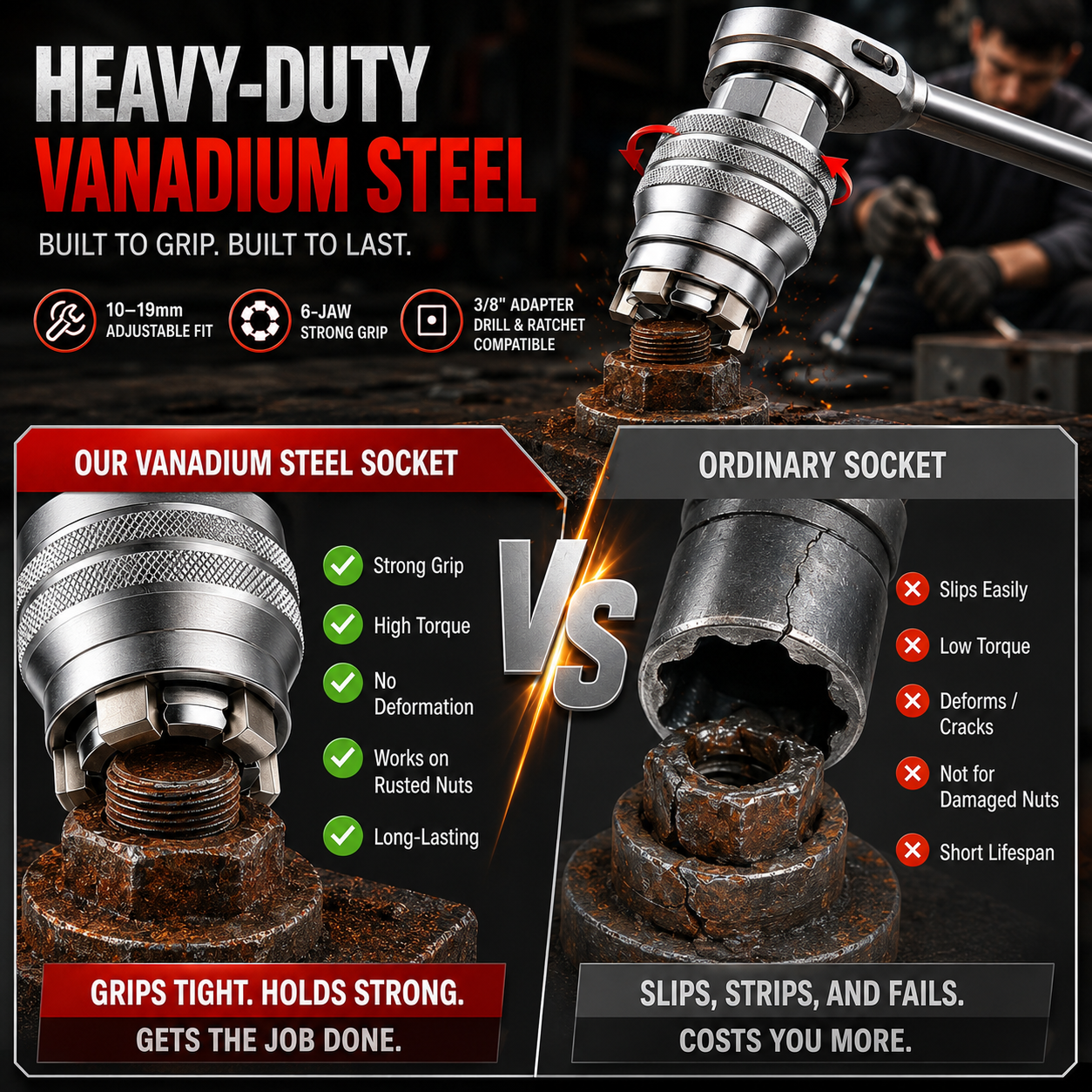 [💥49% off] 🔧 Multi-Function Universal Socket Wrench Tool