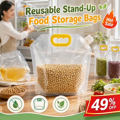 5-Pack Stand-Up Heavy-Duty Food Storage Pouches