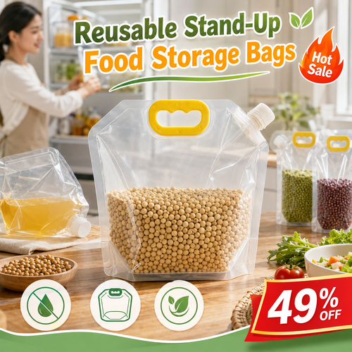 5-Pack Stand-Up Heavy-Duty Food Storage Pouches