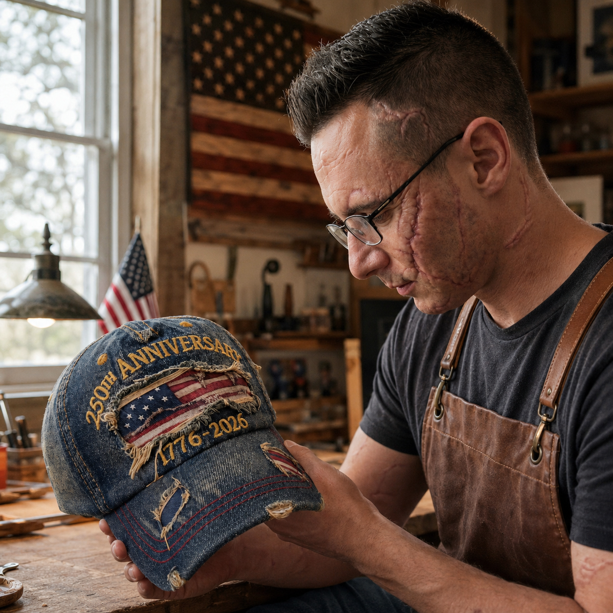 🇺🇸 250th Anniversary Patriotic Denim Hat