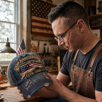 🇺🇸 250th Anniversary Patriotic Denim Hat