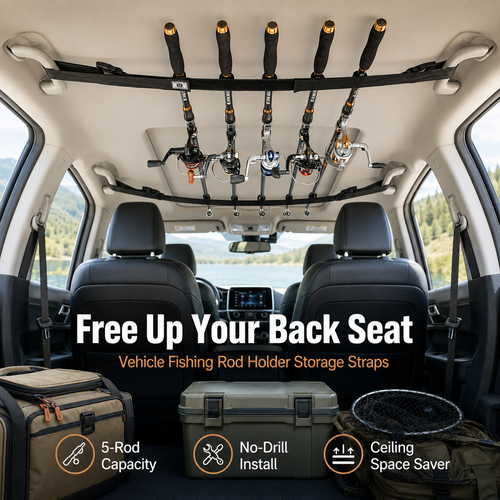 Vehicle Fishing Rod Holder Storage Straps