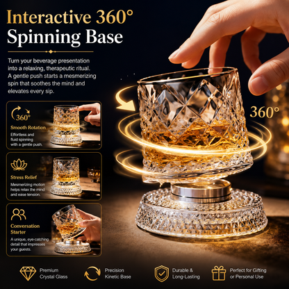 Luxury 360° Spinning Crystal Glass 💎✨