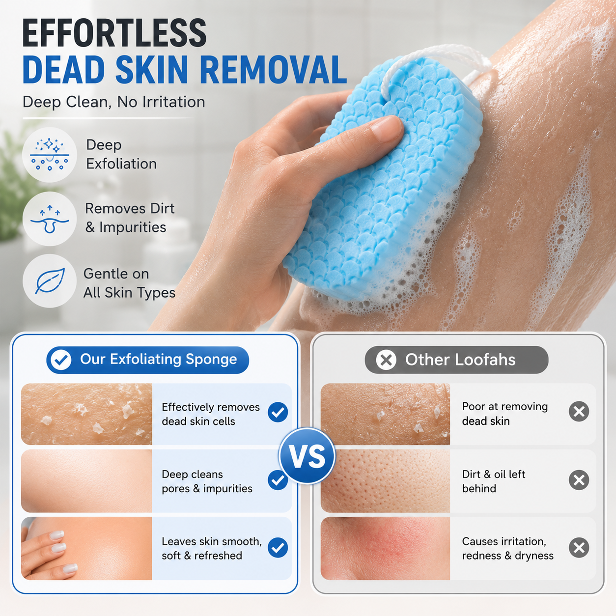 Super Soft Exfoliating Bath Sponge 🧽🛁