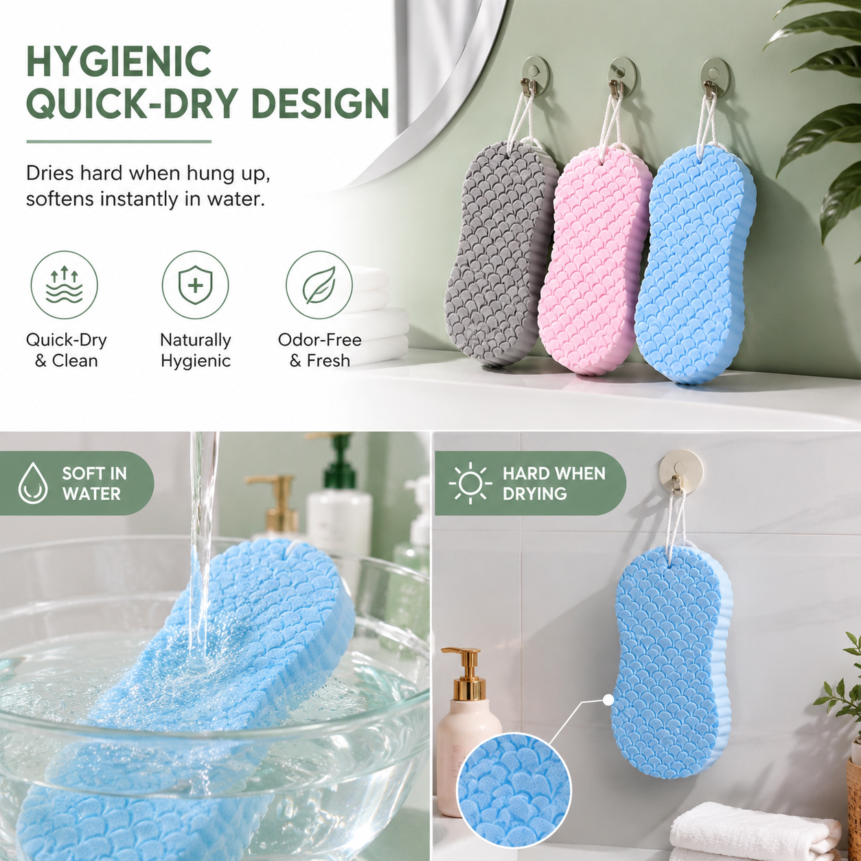 Super Soft Exfoliating Bath Sponge 🧽🛁
