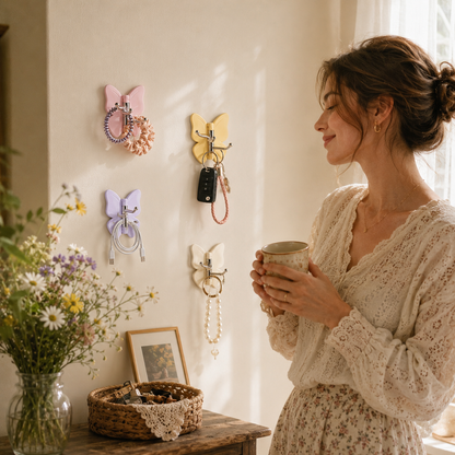 Rotating Butterfly Corner Wall Hooks