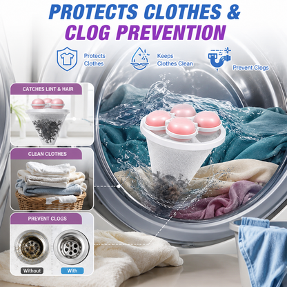 Reusable Floating Washing Machine Lint & Hair Filter Bag
